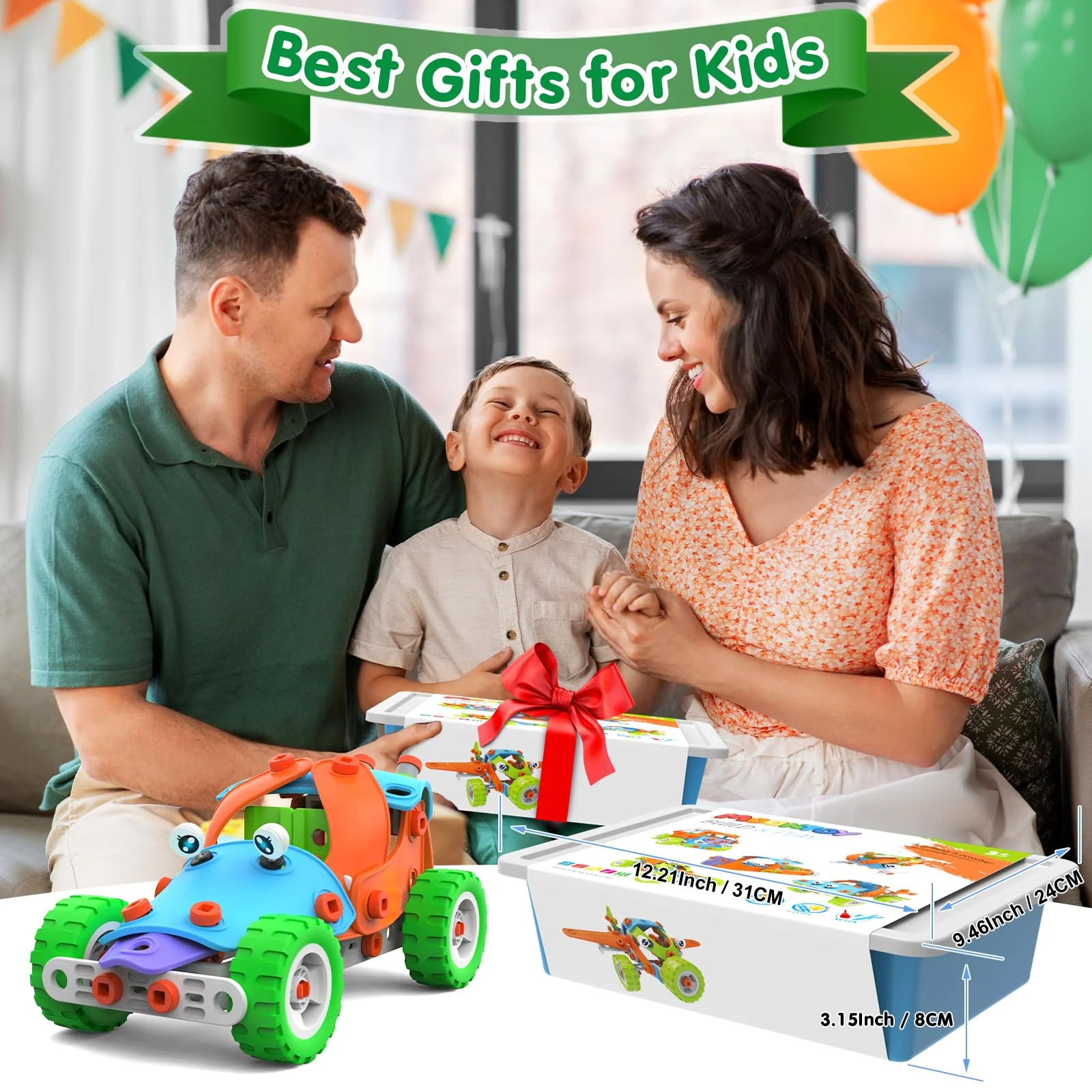 Konstruktionsspielzeug Set mit Werkzeugen,STEM Bauspielzeug für Kinder 4-8 Jahr,Bausteine Bauset für Jungen,Lernspiele Kreative Kinderspiele Kinderspielzeug Geschenk für 4 5 6 7 8 9 Jahre(10 Modelles) - Image 2