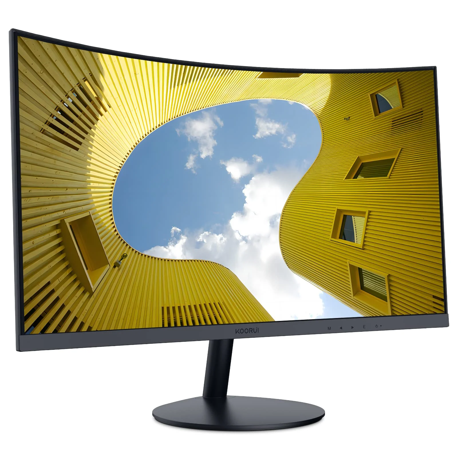 KOORUI Curved Monitor - 27 Zoll FHD Curved Computer Monitor, VA-Panel, 75Hz, Krümmung 1800R, Neigungsverstellung, Augenpflege, HDMI, VGA Gaming Monitor, Schwarz - Image 4