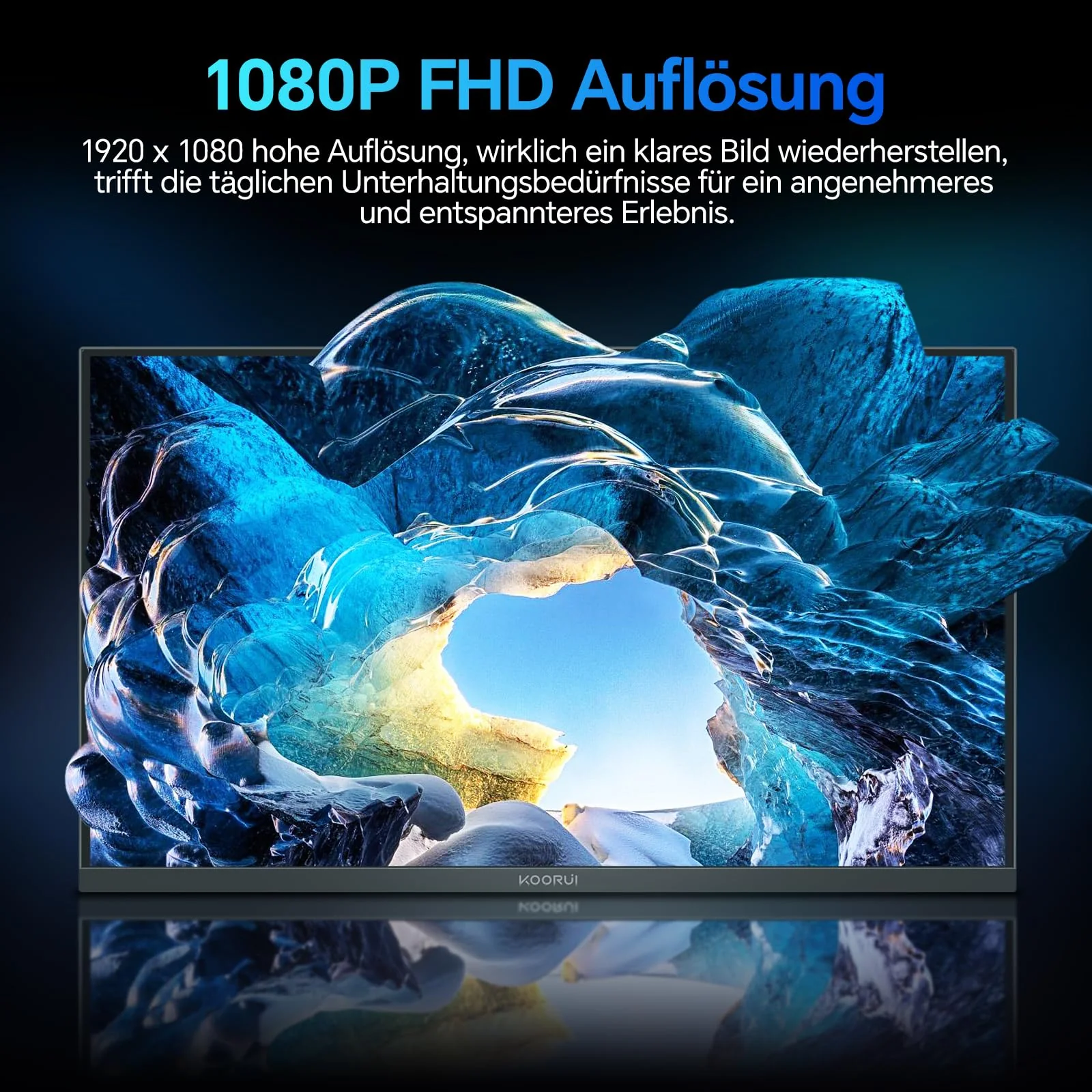 KOORUI E2412F 24 Zoll Monitor, FHD 1920 x 1080 100Hz PC Monitor, HDMI 1.4, Eye Care Bildschirm, 5ms GtG 5° bis 15° neigbar, VESA 100 x 100mm - Image 8