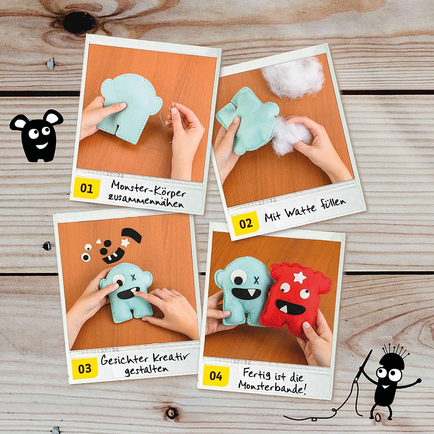 Kosmos 604394 AllesKönnerKiste Mein erstes Nähset Nähen Lernen für Kinder, Bastel-Set, Bastelset für Kinder ab 6 Jahren, Kindergeburtstag, Nähset Kinder, Nähen Kinder - Image 4