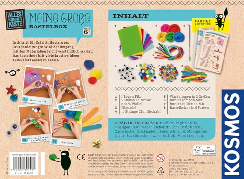 Kosmos 604431 AllesKönnerKiste Meine große Bastelbox, Bastel-Set, Bastelsets für Kinder, Bastelmaterial, Bastelzubehör, Bastelbedarf, Basteln für Kinder ab 6 Jahren - Image 6