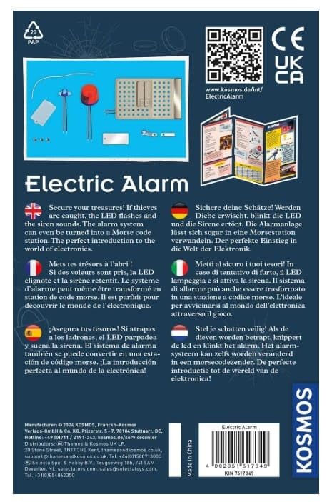 Kosmos 617349 Elektro-Alarm,Sichere Geheimverstecke,Elektro-Bausatz für Alarmanlage, Blinkendes Warnlicht, Sirene,Experimentierkasten für Kinder ab 8 Jahre,Geburtstagsgeschenk, mehrsprachige Anleitung - Image 2