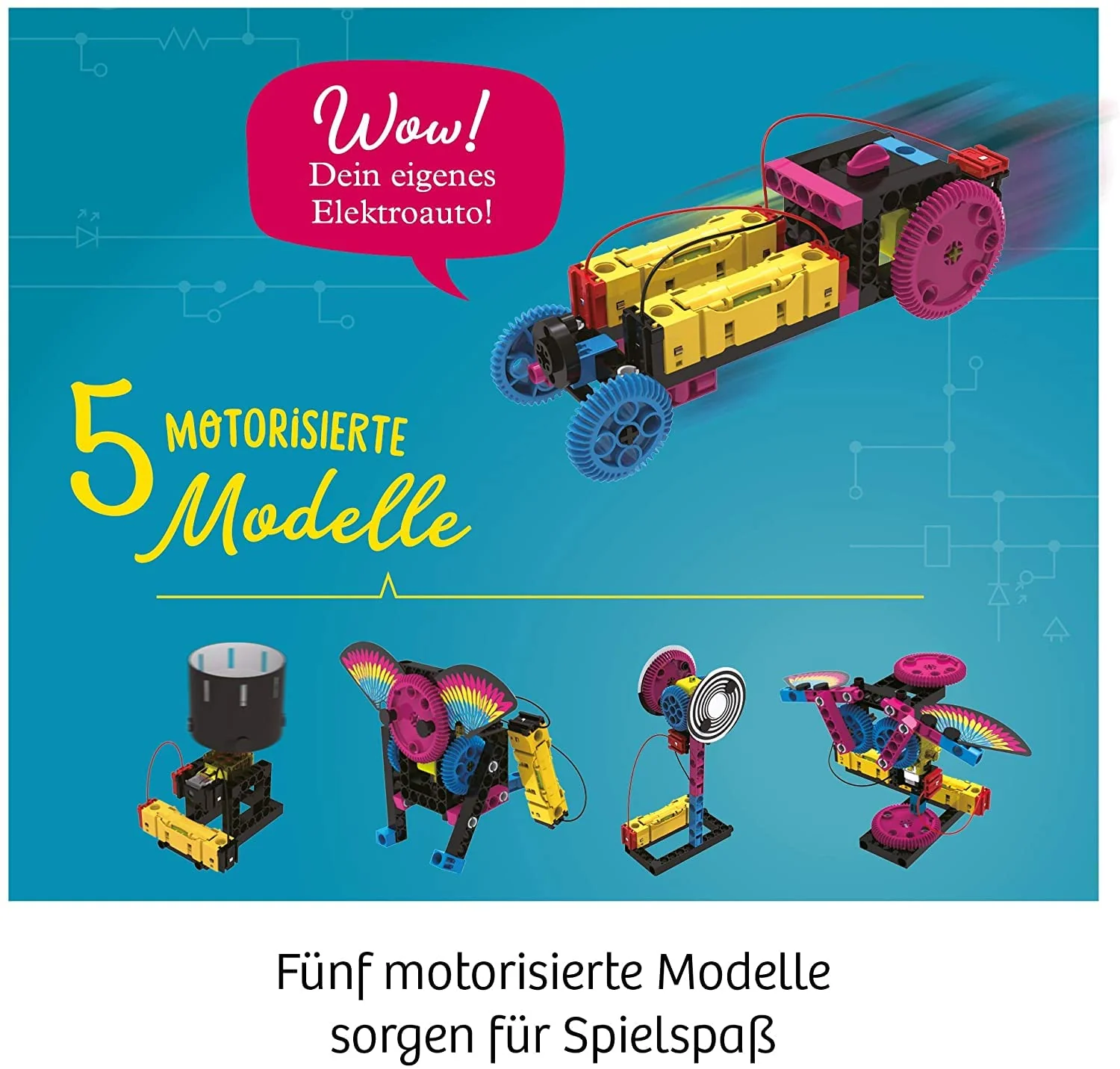 KOSMOS 620707 Electro Power – Einstieg in die Welt der Elektrizität, Amazon Exklusiv, Technik Experimentierkasten für Kinder ab 8 Jahre, Elektronik Baukasten mit 5 motorisierten Modellen - Image 5