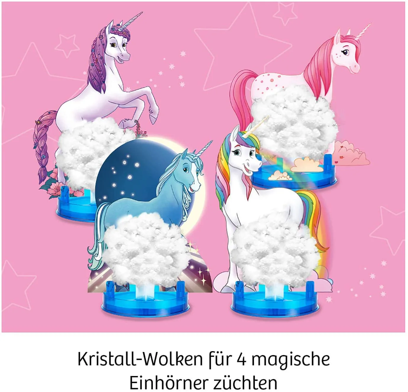 KOSMOS 657864 Kristall-Einhörner, Magische Kristall-Wolken züchten, vier Einhorn-Motive, farbige Kristalle züchten, Experimentierset für Kinder ab 8 Jahre, Kinderzimmer-Deko, Mitbringsel, Geschenk - Image 5