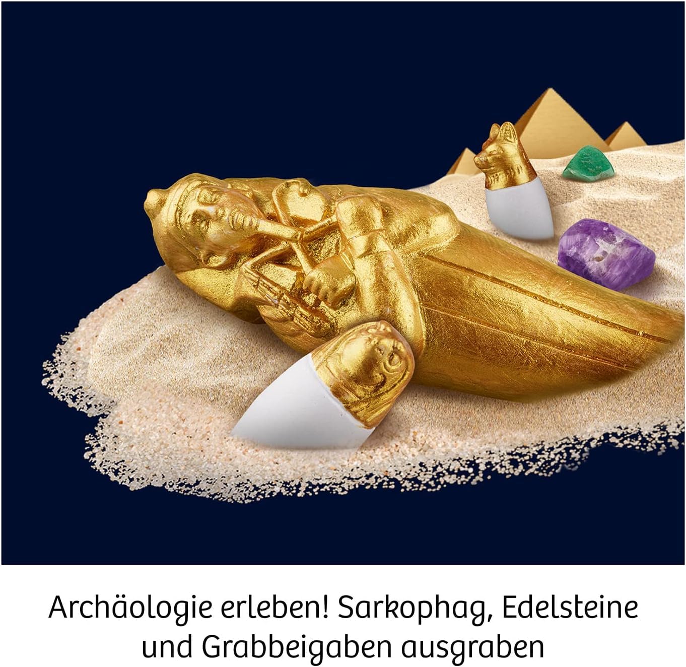 KOSMOS 658199 Pharaonen-Schatz, Ausgrabungs-Set, Grabe echte Edelsteine und Sarkophage selbst aus, mit Hammer und Meißel, Experimentierset für Kinder ab 7 Jahre - Image 5