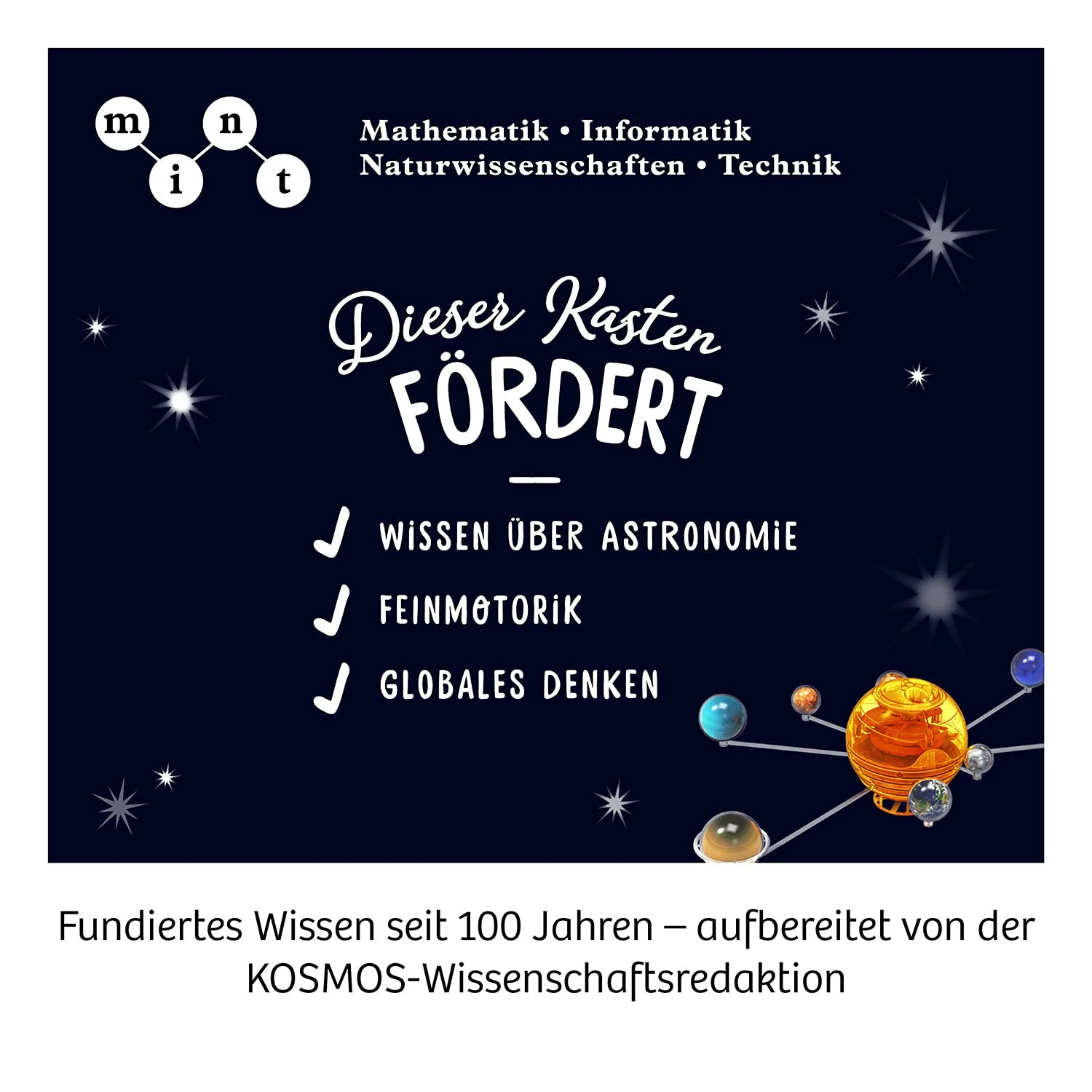 Kosmos 671532 Sonnensystem, Lass die Planeten um die Sonne kreisen, mechanisches Modell, Experimentierkasten für Kinder ab 8-12 Jahre zu Astronomie, Weltall - Image 3