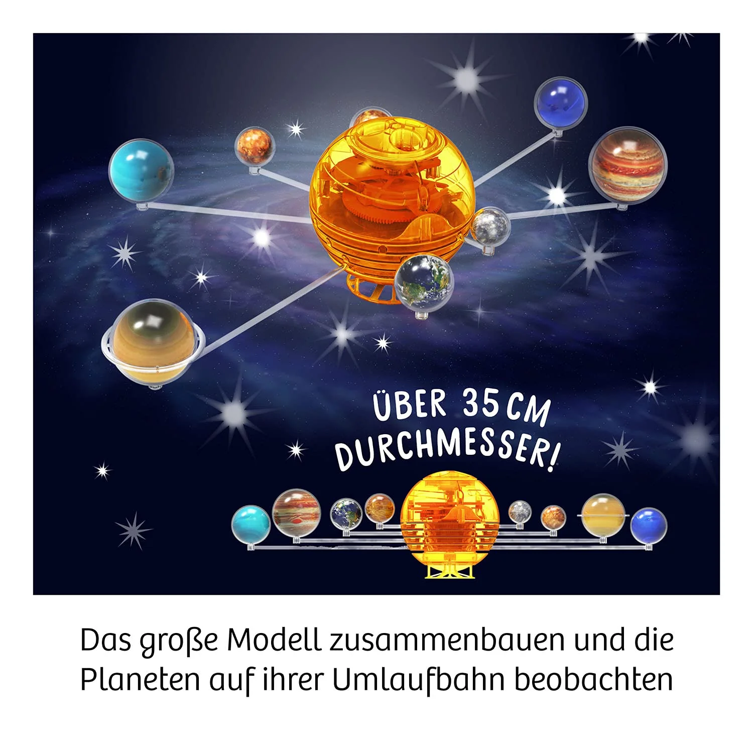 Kosmos 671532 Sonnensystem, Lass die Planeten um die Sonne kreisen, mechanisches Modell, Experimentierkasten für Kinder ab 8-12 Jahre zu Astronomie, Weltall - Image 6
