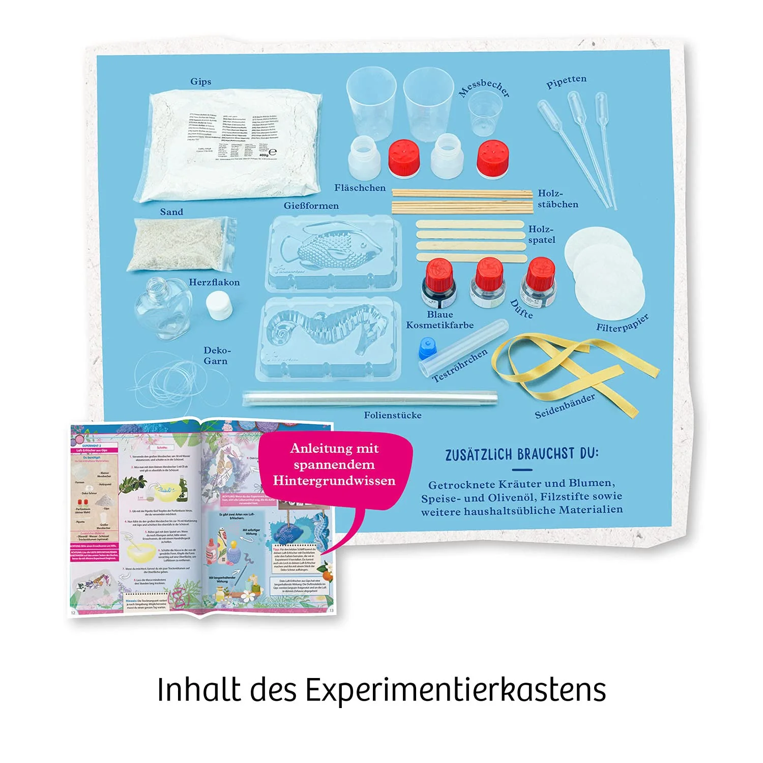 Kosmos 671570 Duft-Labor, Erforsche die Welt der Gerüche, Duftende Deko selbst herstellen mit Herz-Flakon, Duftstäbchen, Duftöl und vieles mehr, spannender Experimentierkasten für Kinder ab 8 Jahre - Image 6