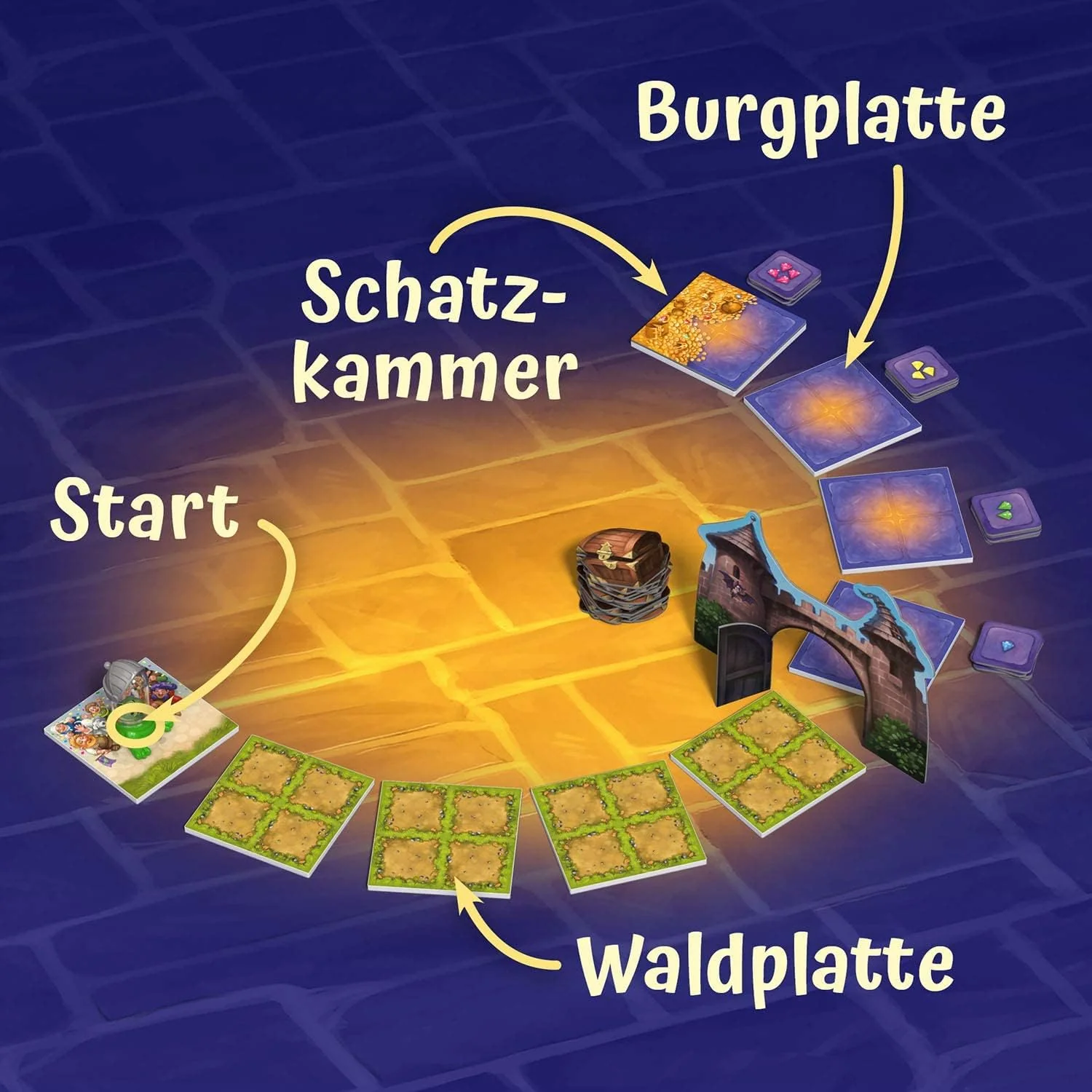 KOSMOS 681036 Raffi Raffzahn - Jagt die Juwelen, spannendes Kinderspiel mit magnetischer Drachen-Figur, Brettspiel für 2-4 Kinder ab 6 Jahren oder für die ganze Familie - Image 4