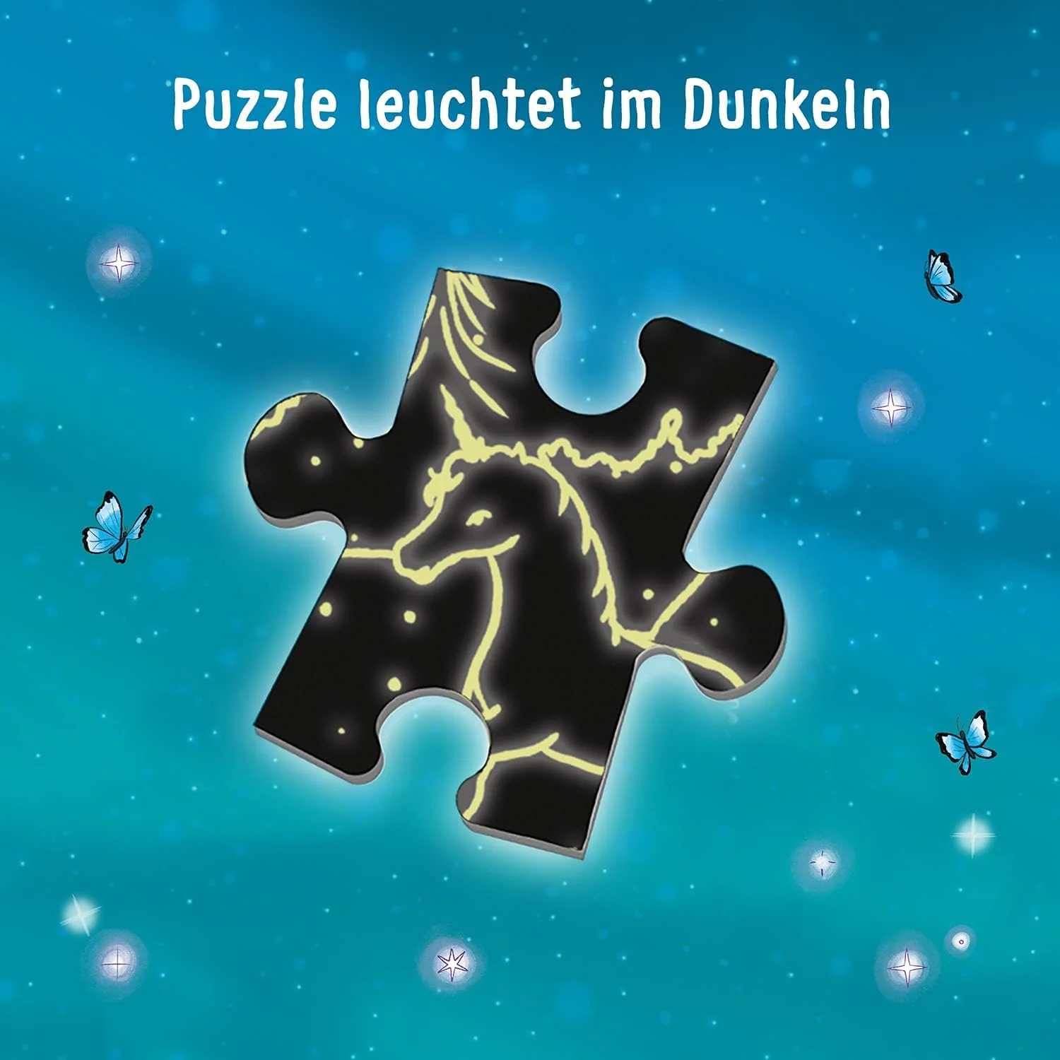 KOSMOS 682279 Story Puzzle Sternenschweif Das verschwundene Einhorn, 150 Teile, leuchtet im Dunkeln, mit exklusiver Kurzgeschichte, Lesen, Puzzeln, Rätsel lösen, Spielspaß für Kinder ab 7 Jahre - Image 3