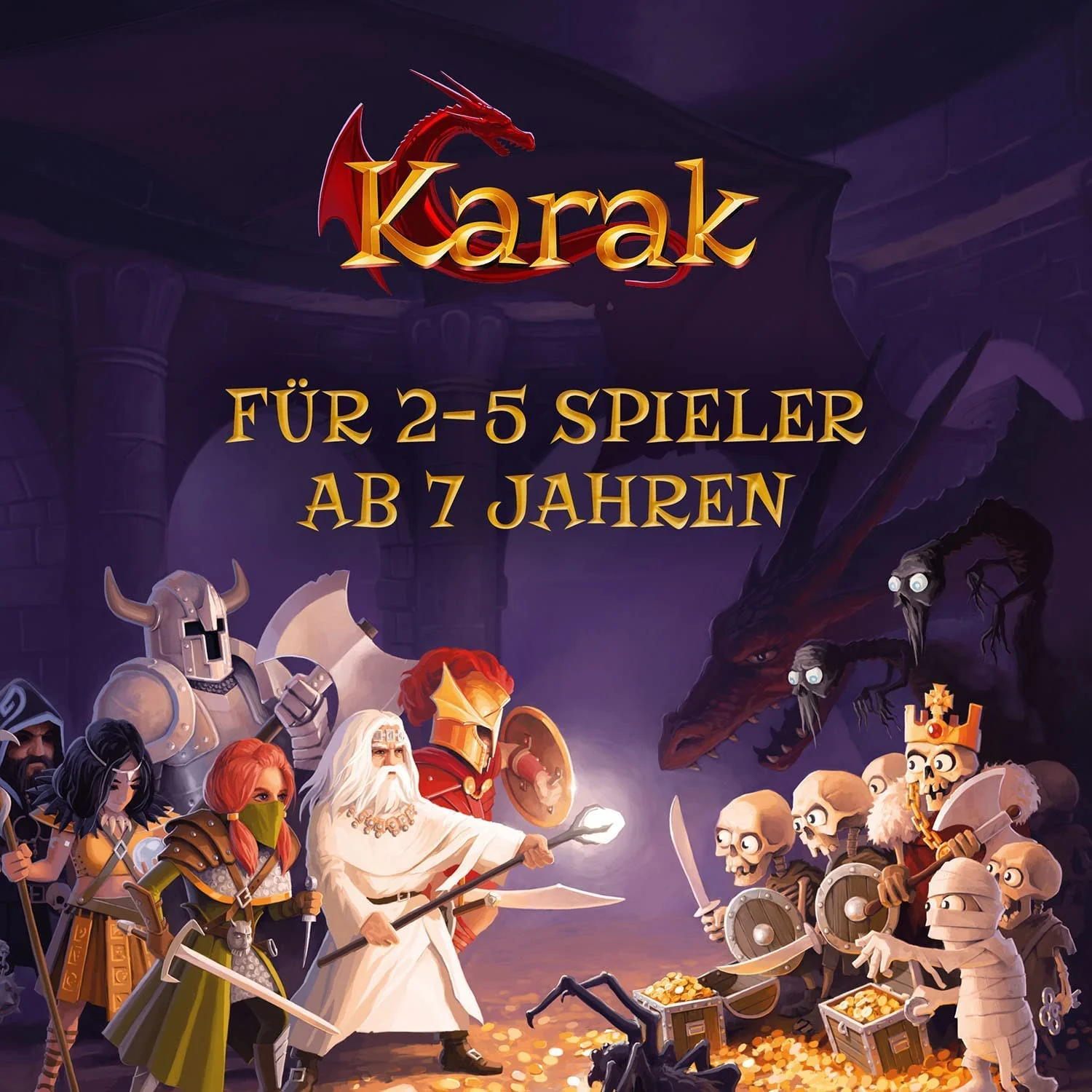 Kosmos 682286 Karak - Das Abenteuer beginnt, spannendes Kinderspiel ab 7 Jahre für 2-5 Personen, Fantasy Abenteuer Spiel, Brettspiel mit Würfeln, deutsche Anleitung, Grey - Image 5