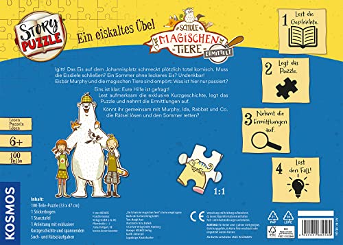 KOSMOS 682569 Story Puzzle Die Schule der magischen Tiere ermittelt EIN eiskaltes Übel, 100 Teile, Puzzle mit exklusiver Kurzgeschichte, Erstleser-Krimi-Fall für Kinder ab 6 Jahren - Image 6