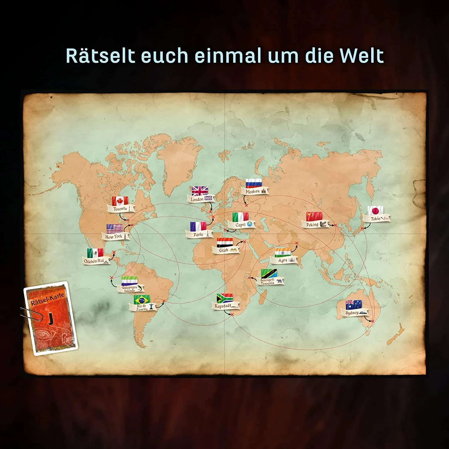 KOSMOS 682828 EXIT - Das Spiel - Das Vermächtnis des Weltreisenden, Level: Fortgeschrittene, Escape Room Spiel, EXIT Game für 1-4 Spieler ab 12 Jahre, EIN einmaliges Gesellschaftsspiel - Image 4