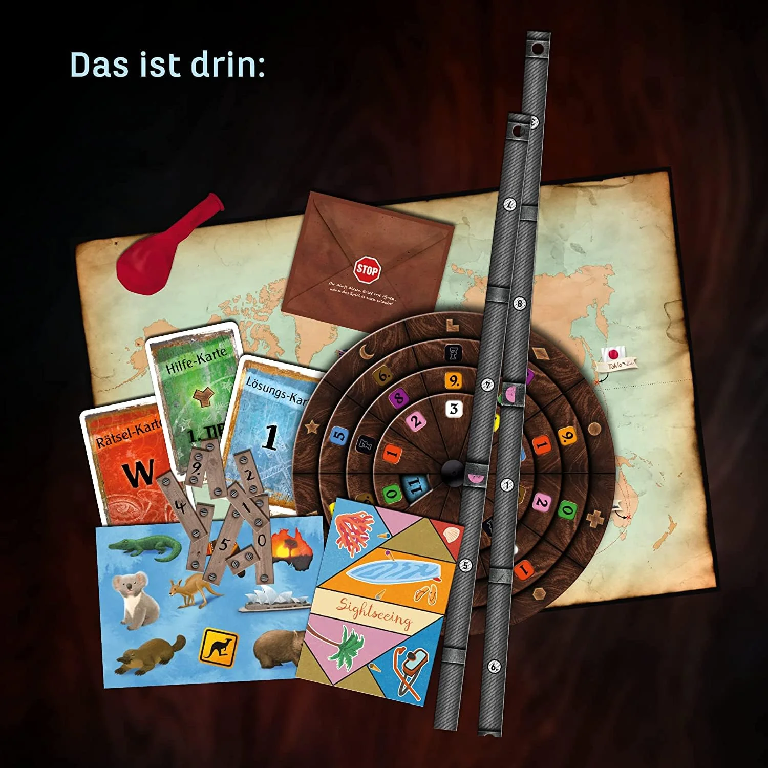 KOSMOS 682828 EXIT - Das Spiel - Das Vermächtnis des Weltreisenden, Level: Fortgeschrittene, Escape Room Spiel, EXIT Game für 1-4 Spieler ab 12 Jahre, EIN einmaliges Gesellschaftsspiel - Image 6