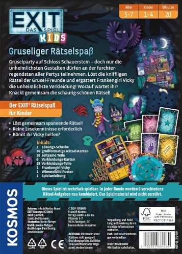 KOSMOS 684280 EXIT® - Das Spiel Kids - Gruseliger Rätselspaß, Rätselspiel ab 5 Jahre für 1-4 Kinder, mehrfach spielbar, Escape Room Spiel, Exit Game, Halloween Spiel, Kinderspiel - Image 7