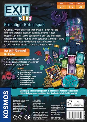 KOSMOS 684280 EXIT® - Das Spiel Kids - Gruseliger Rätselspaß, Rätselspiel ab 5 Jahre für 1-4 Kinder, mehrfach spielbar, Escape Room Spiel, Exit Game, Halloween Spiel, Kinderspiel - Image 8