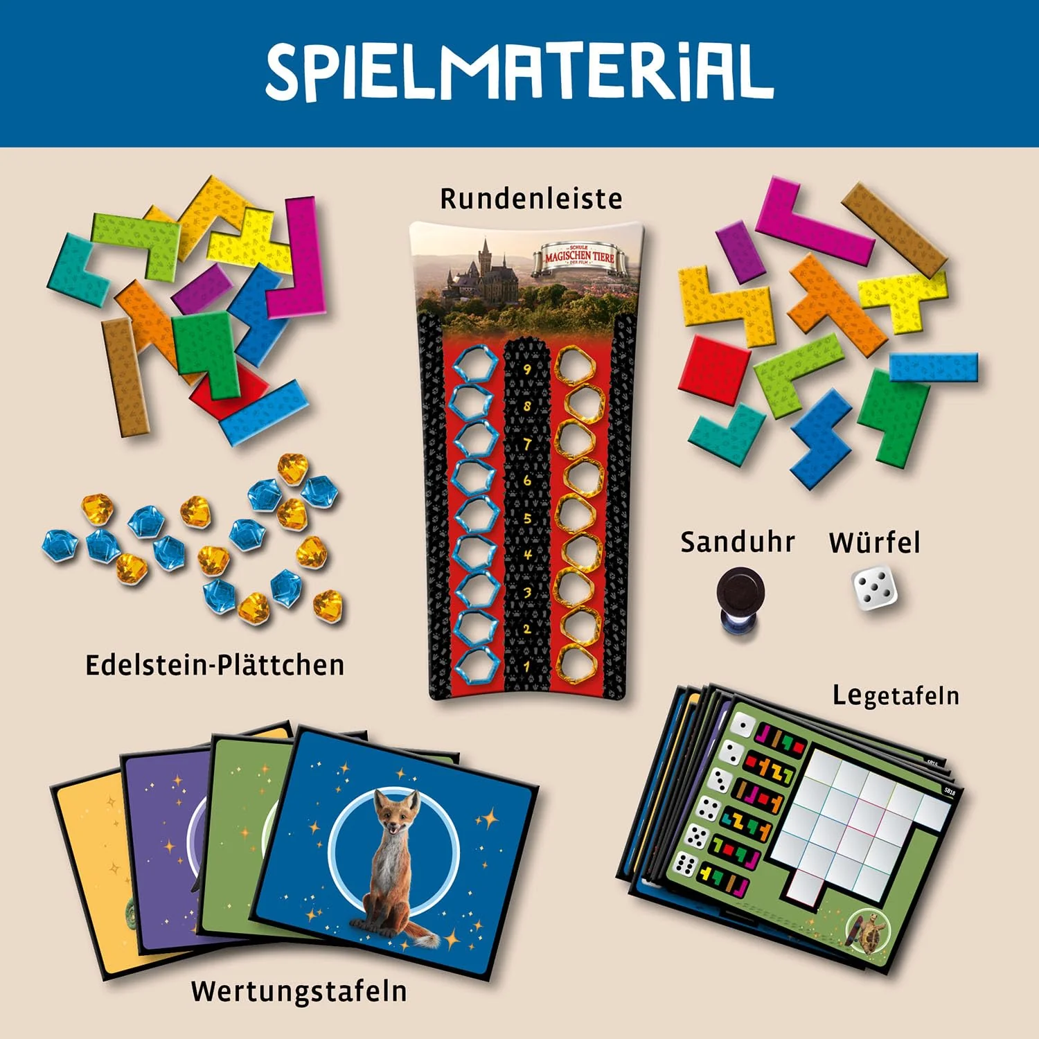 KOSMOS 684501 Ubongo! Die Schule der magischen Tiere, actionreiches Spiel ab 8 Jahre zum Film, Brettspiel für 1-4 Personen, Gesellschaftsspiel - Image 5