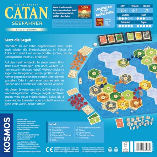 Kosmos 684679 Catan - Seefahrer, Erweiterung zu Catan - Das Spiel, Brettspiel für 3-4 Personen ab 10 Jahre, Familienspiel, nur spielbar mit Basisspiel, Siedler von Catan - Image 6