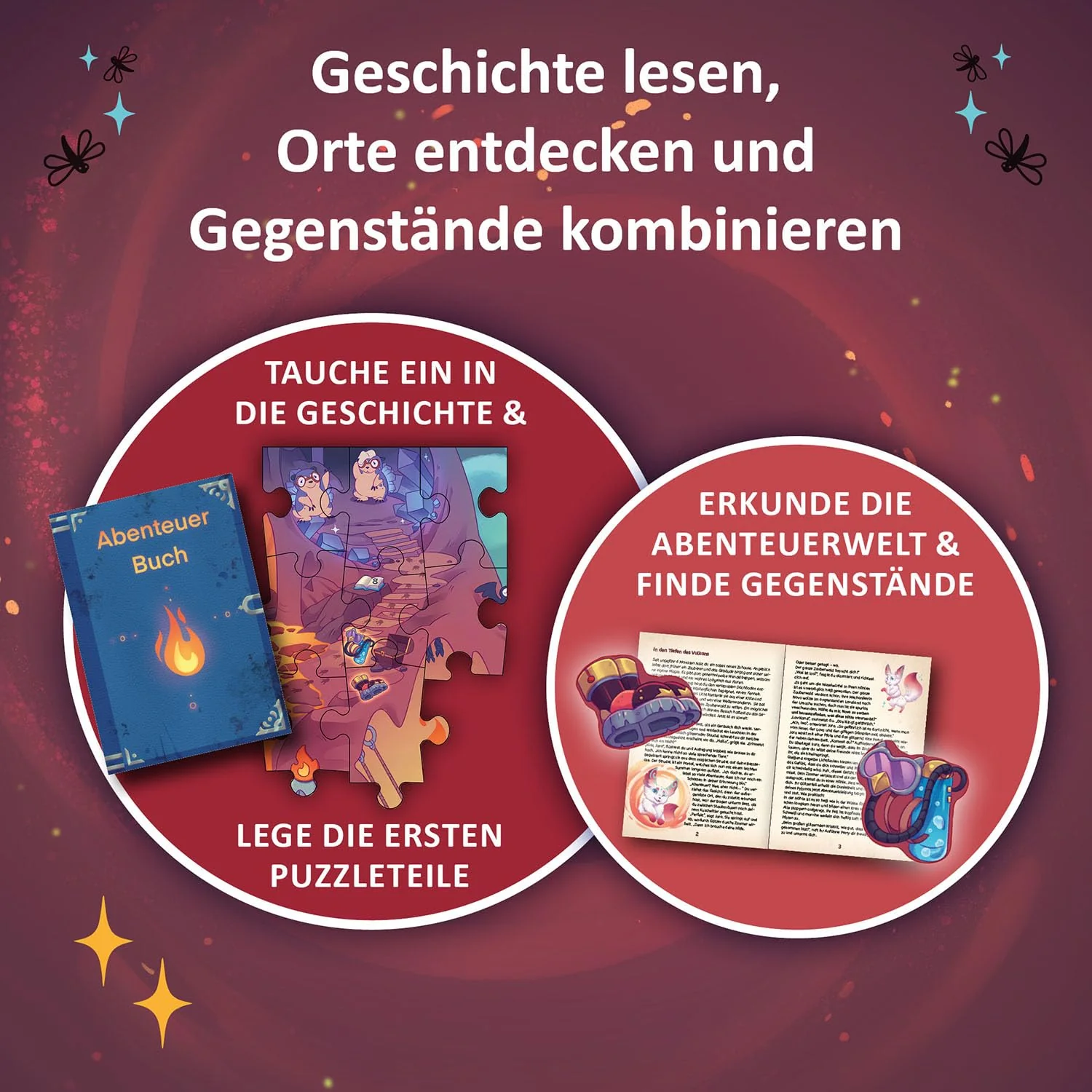Kosmos 684853 Adventure Puzzle In den Tiefen des Vulkans, 258 Teile, interaktives Abenteuerpuzzle für Kinder ab 8 Jahre, Abenteuergeschichte mit jedem Puzzleteil entdecken - Image 5
