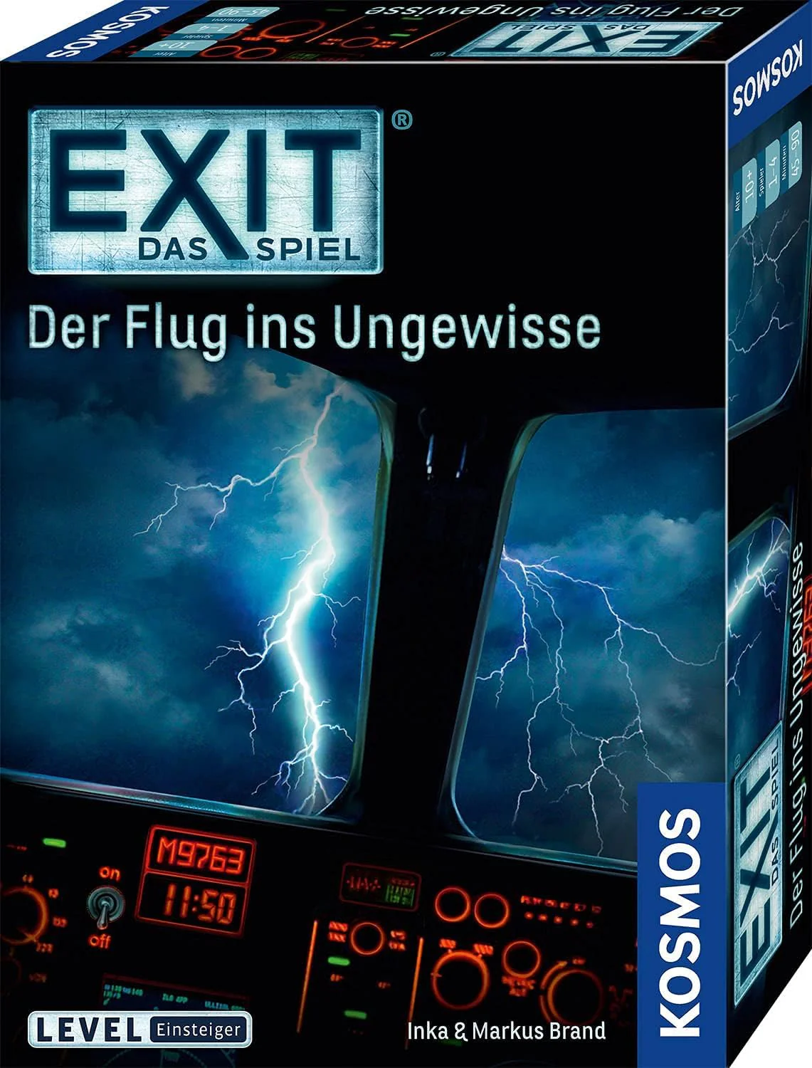 KOSMOS 691769 EXIT – Das Spiel – Der Flug ins Ungewisse, Level: Einsteiger, Escape Room Spiel, EXIT Game für 1–4 Spieler ab 10 Jahren, einmaliges Gesellschaftsspiel