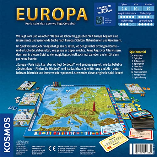 Kosmos 692636 Europa, Geografie-Spiel, Familienspiel für 2 - 6 Spieler, ab 10 Jahre - Image 3