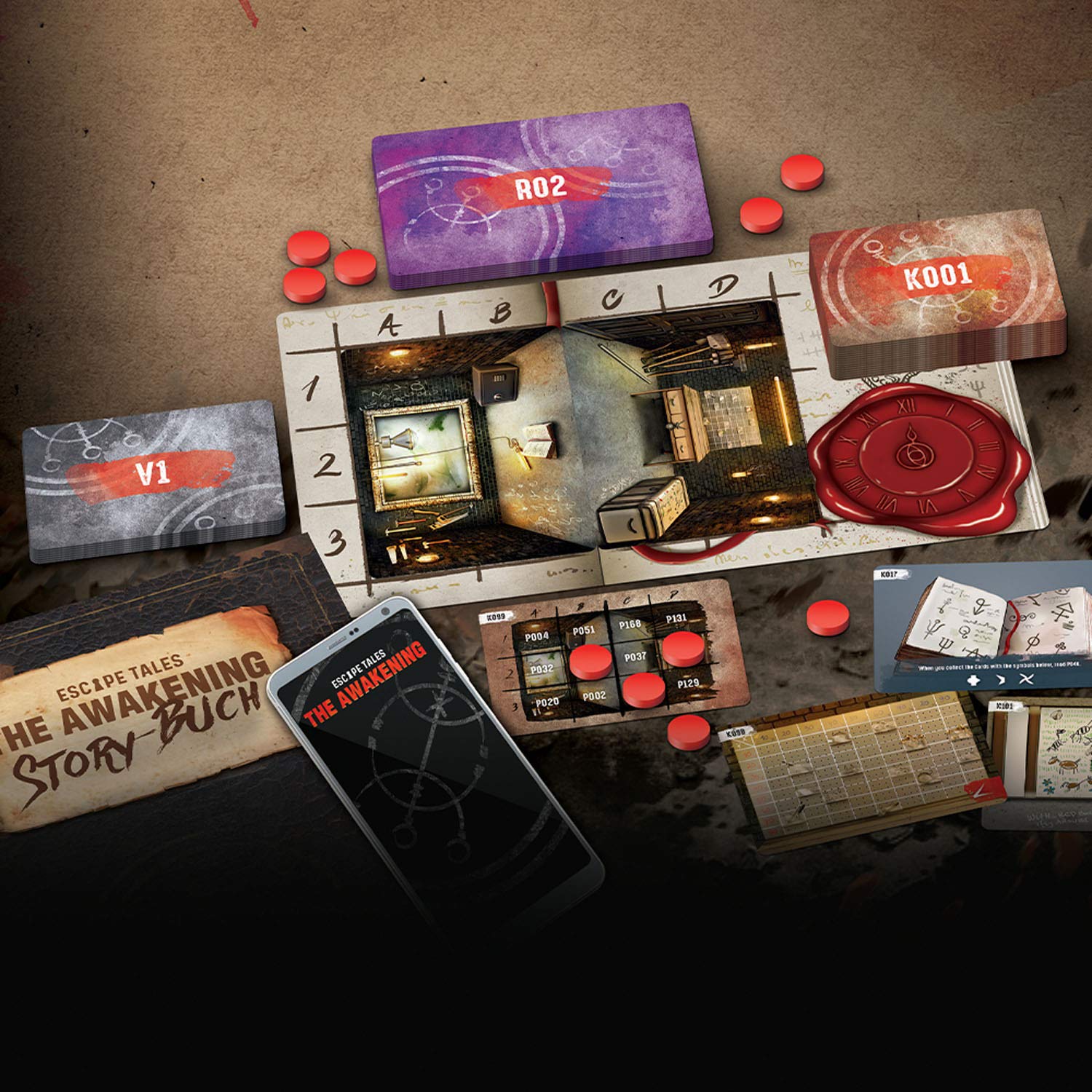 KOSMOS 693008 Escape Tales - The Awakening, Löst die Rätsel, Erlebt die Geschichte, Escape-Room-Spiel, spannendes Gesellschaftsspiel ab 16 Jahre, für 1-4 Personen, mehrfach spielbar - Image 10