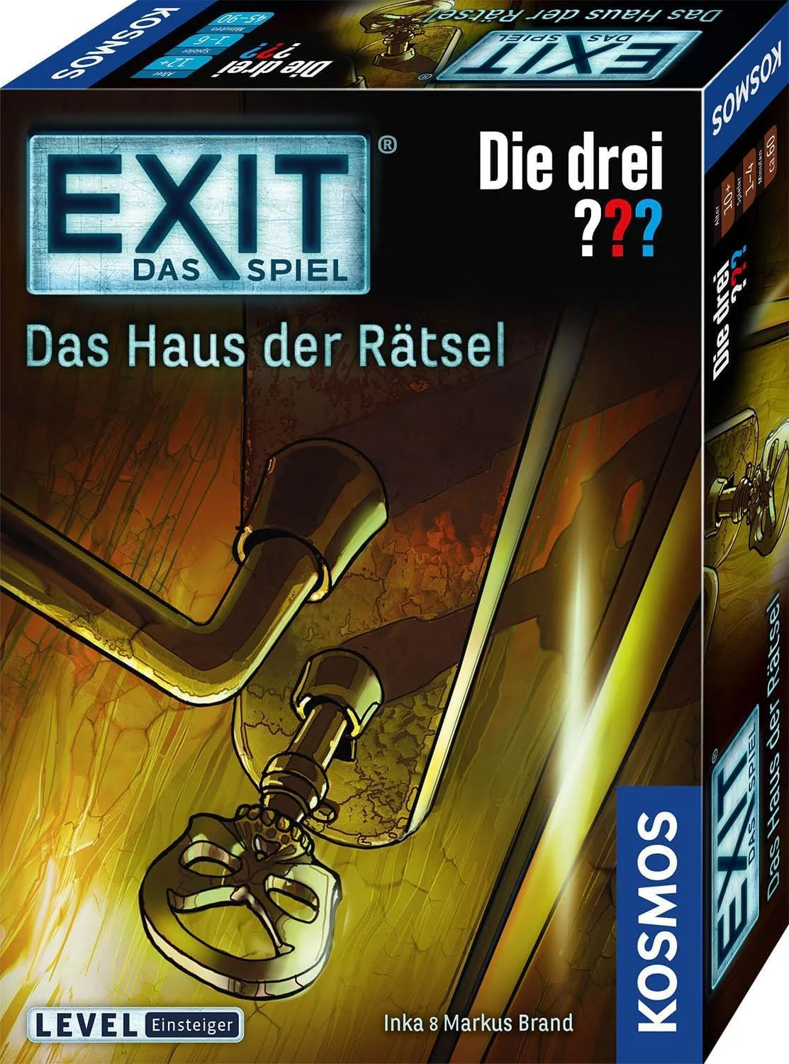KOSMOS 694043 EXIT - Das Spiel - Das Haus der Rätsel - Die DREI???, Level: Einsteiger, Escape Room Spiel, Die DREI Fragezeichen, EXIT Game für 1-4 Spieler ab 10 Jahre