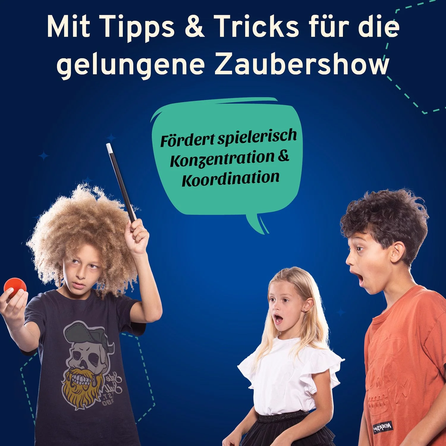 Kosmos 694319 Magic Die Zauberschule - Gold Edition, 75 Zaubertricks und Illusionen, 18 Zauberutensilien, innovatives Anleitungskonzept DREI Schwierigkeitsstufen, Zauberkasten für Kinder ab 8 Jahre - Image 3
