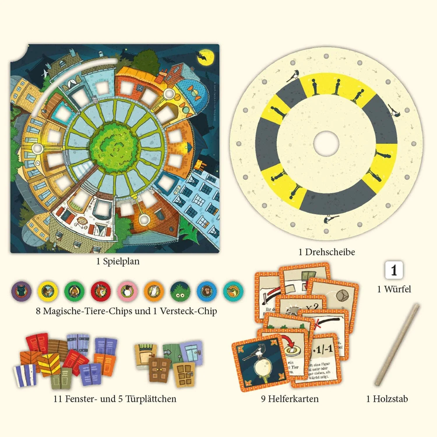 KOSMOS 697679 Die Schule der magischen Tiere Nicht zu fassen! Das Spiel mit dem Dreh. Kinderspiel ab 6 Jahren mit Würfel, Kooperatives Brettspiel, Familienspiel, Gesellschaftsspiel - Image 5