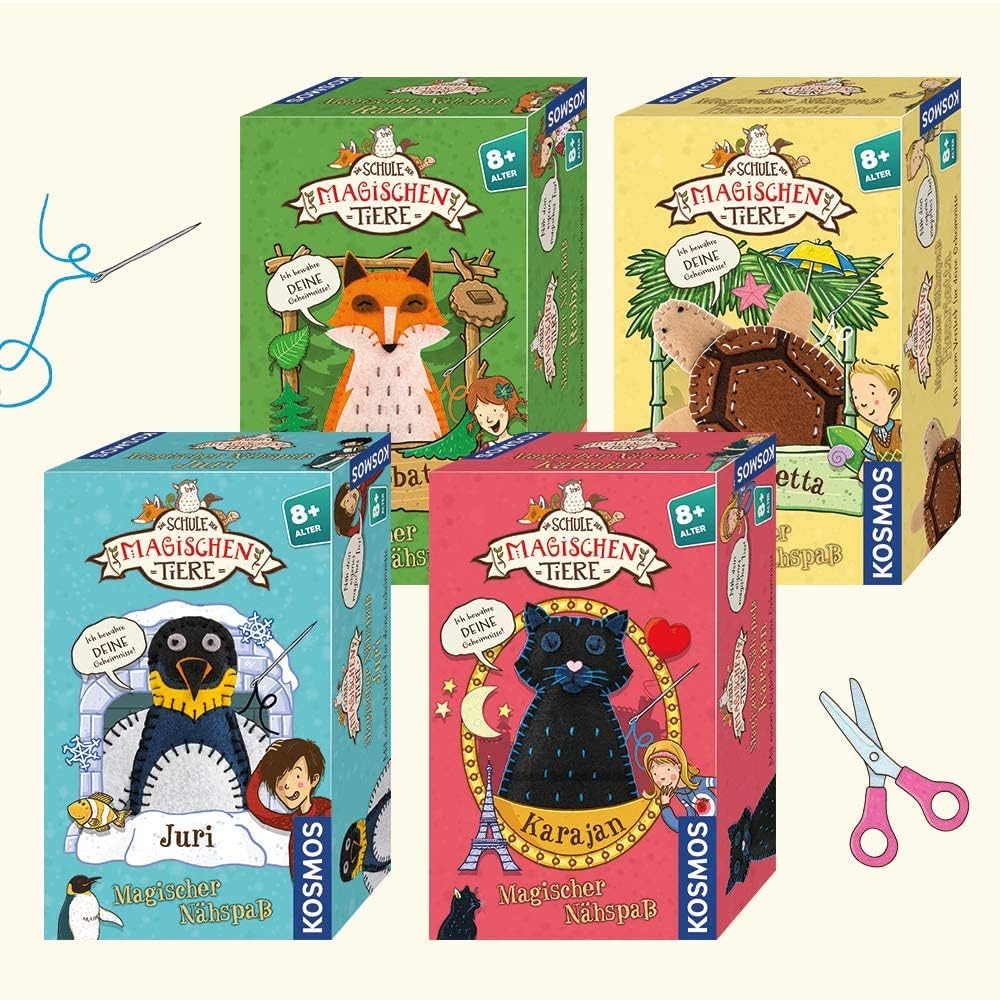 KOSMOS 698935 Die Schule der magischen Tiere - Magischer Nähspaß: Juri, Nähset für Anfänger und Kinder ab 8 Jahren, enthält Filzstoff, Nadel, Stickgarn und Füllmaterial, Bastelset für Kinder - Image 2