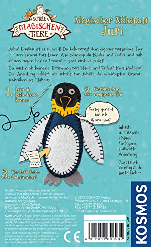 KOSMOS 698935 Die Schule der magischen Tiere - Magischer Nähspaß: Juri, Nähset für Anfänger und Kinder ab 8 Jahren, enthält Filzstoff, Nadel, Stickgarn und Füllmaterial, Bastelset für Kinder - Image 5