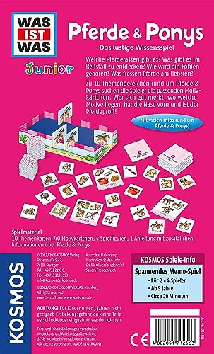 KOSMOS 712563 was ist was Junior - Pferde und Ponys, Wissenspiel rund um Pferde, Pferde Spiel, Pferdespiele, Mädchen ab 5 Jahre - Image 4