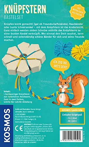 KOSMOS 712594 Knüpfstern, Bastel-Set für Kordeln, für Kinder ab 4 Jahre, als Freundschaftsarmbänder, Deko, Haarband, Schnürsenkel, Schmuck, kreative Basteleien, DIY, Geschenk, Spielzeug - Image 4