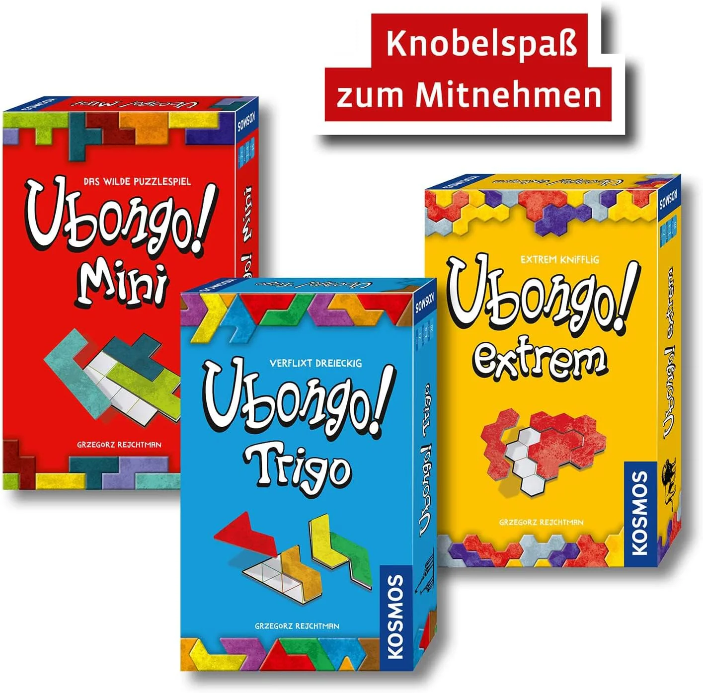 KOSMOS 712686 Ubongo! extrem, Das bekannte Legespiel als extra kniffliges Mitbringspiel für 1 bis 4 Personen, ab 7 Jahre, Familienspiel, Gesellschaftsspiel, Reisespiel, kleines Geschenk, Mitbringsel - Image 2