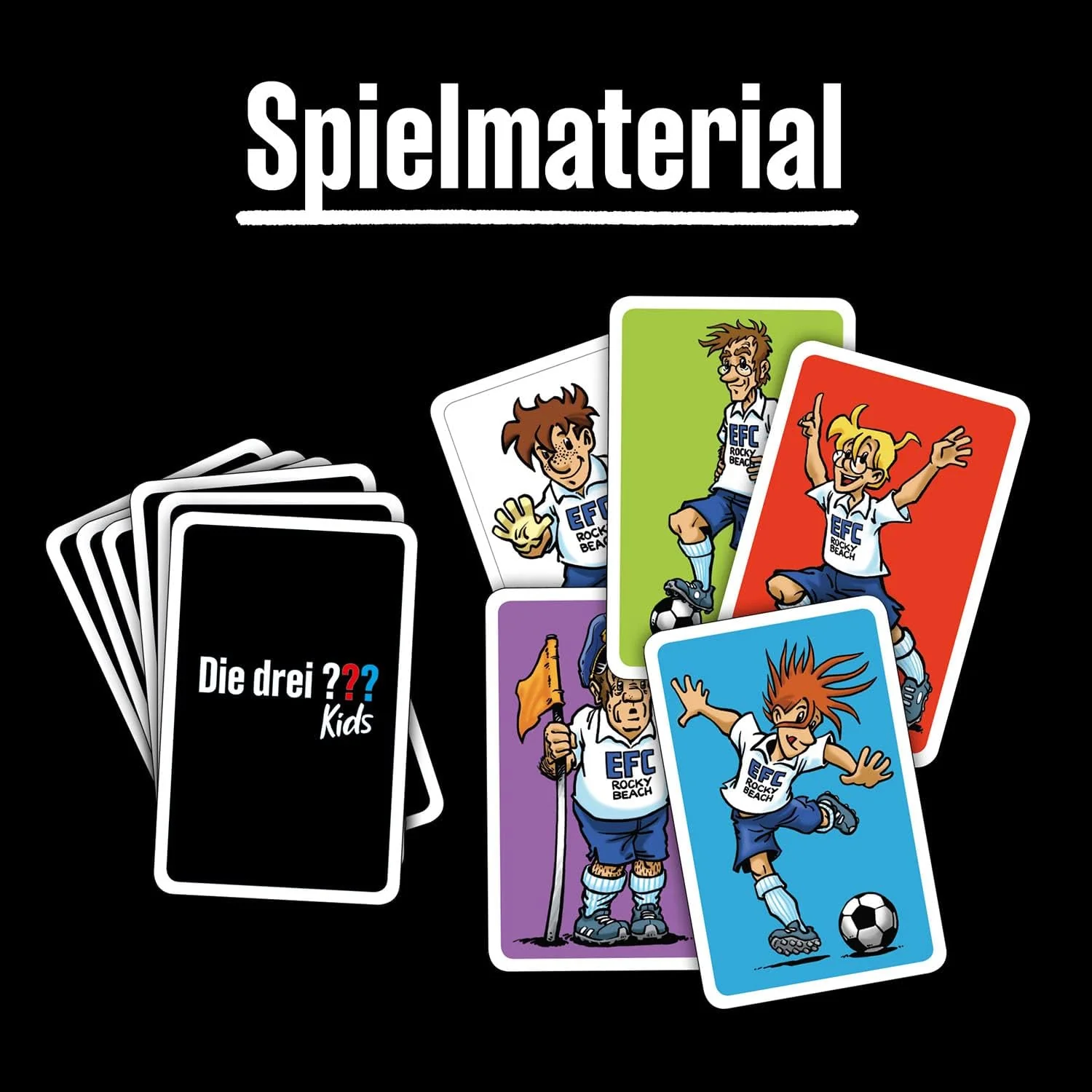 KOSMOS 741808 Die drei ??? Kids Fußball-Alarm, Kartenspiel für 2-4 Spieler ab 8 Jahren, Detektiv Kinderspiel, Die drei Fragezeichen, Fussball Kartenspiel - Image 3