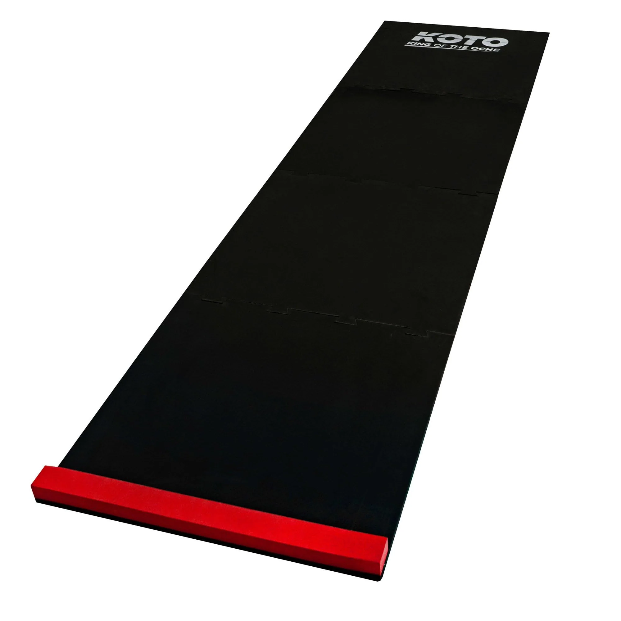 KOTO - Dartteppich Puzzle Dartmatte Rot, 237 x 60 cm, Oche für Dartspielen, Schaum Dartmatte für Anfänger & Profis