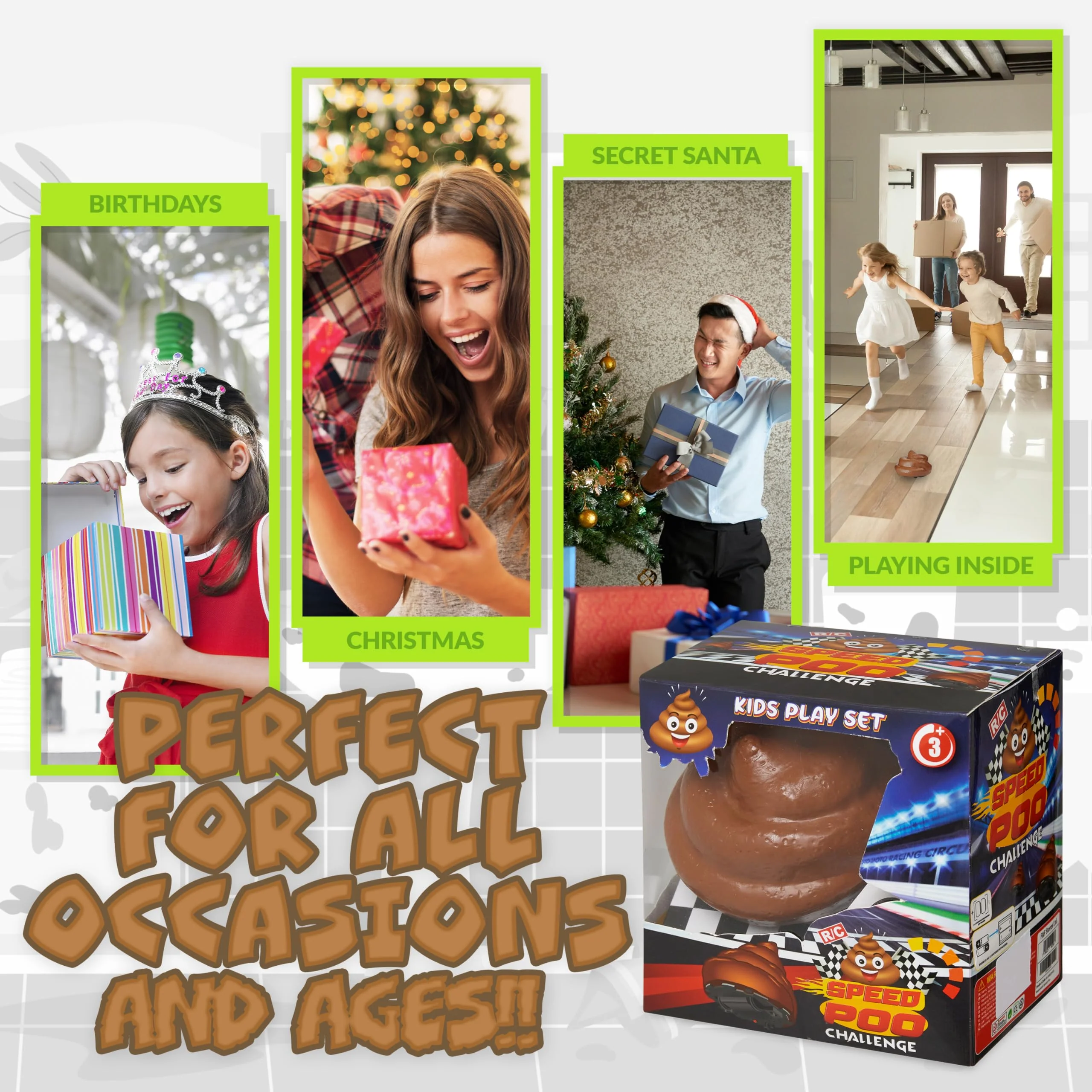 KreativeKraft Lustige Scherzartikel Klo Spiel, Prank Artikel, Ferngesteuert mit Bewegungs - Prank Geschenk für Kinder, Erwachsene (Braun) - Image 2