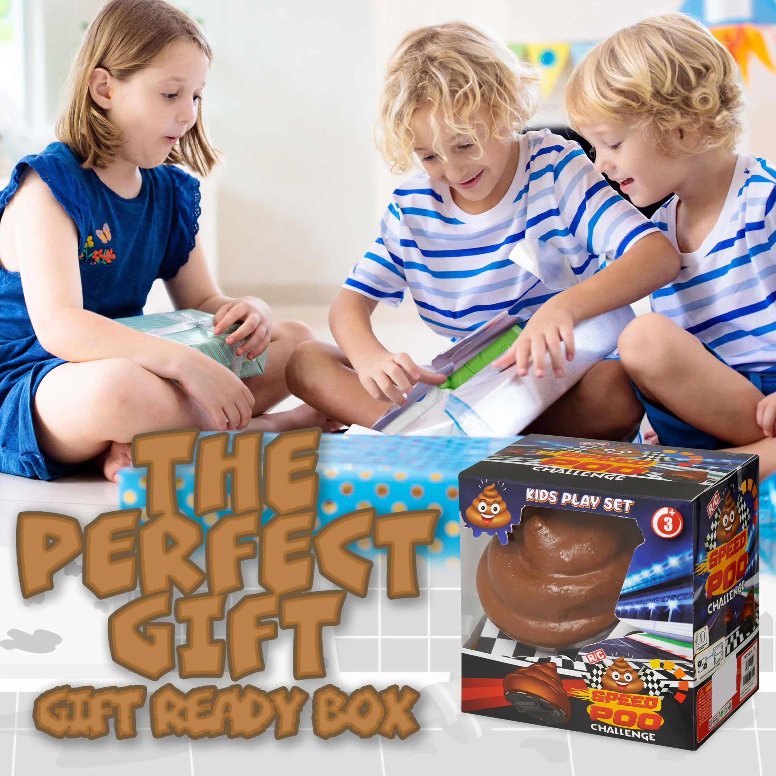 KreativeKraft Lustige Scherzartikel Klo Spiel, Prank Artikel, Ferngesteuert mit Bewegungs - Prank Geschenk für Kinder, Erwachsene (Braun) - Image 6