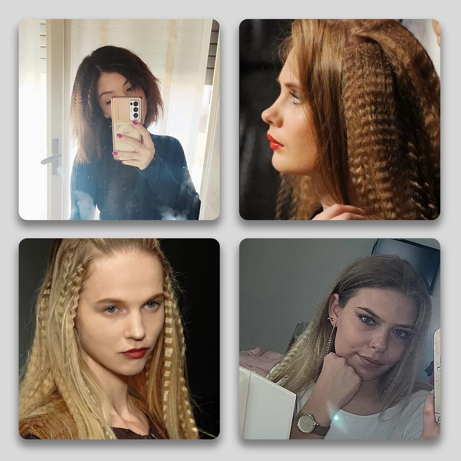 Kreppeisen für die Haare DSHOW Keramik Crimping iron for Hair Glätteisen Haarglätter Kreppeisen und Schnellaufheizung für Glattes und Crimper Haar (Schwarz) - Image 3
