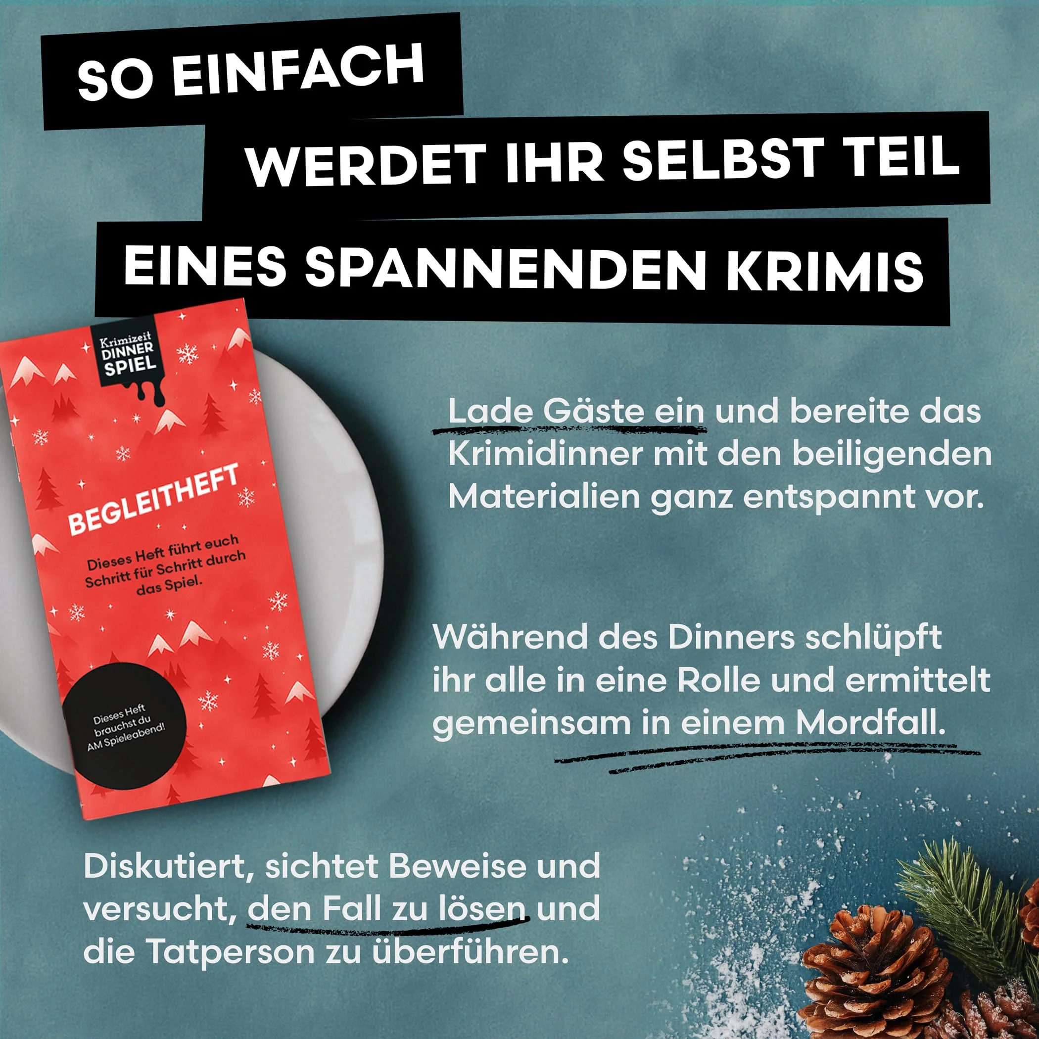 Krimidinner für Zuhause - 6 bis 8 Personen - Mord im Berg-Express - Das spannende Krimispiel ab 16 Jahren - Das unterhaltsame Krimi Dinner Spiel für Erwachsene - Für eine mörderisch Gute Dinnerparty - Image 4
