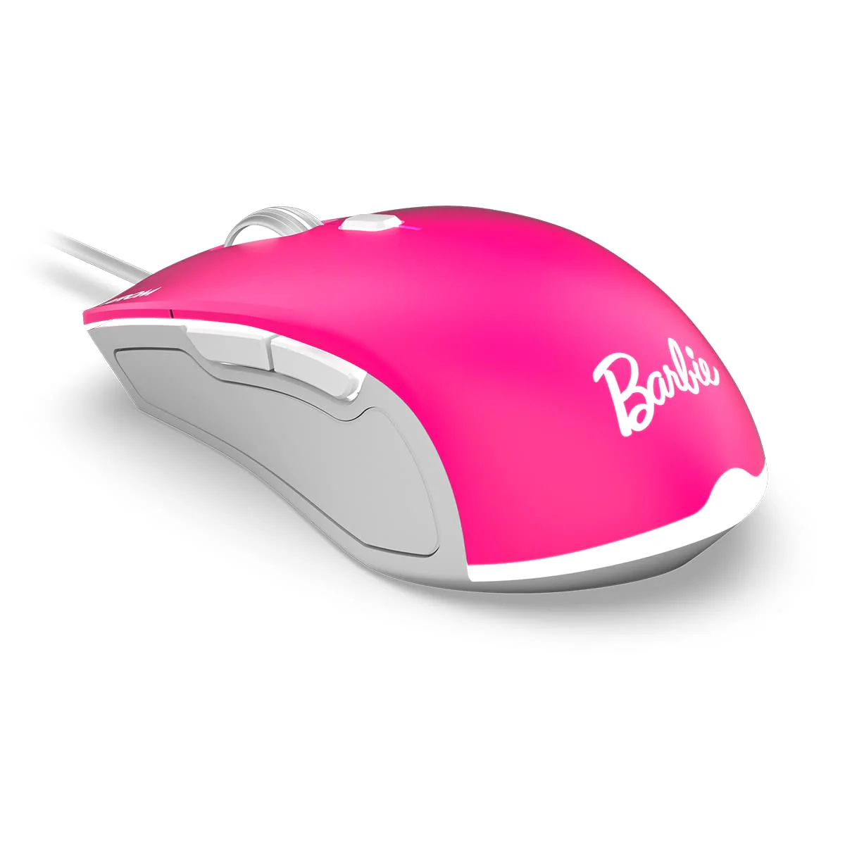 KROM Maus und -Mausunterlage Barbie Edition Kandy - Weiße LED-Membrantastatur, Maus optischem Sensor 6400 DPI, Mause-Matte hat eine Gummibasis, Französisch Layout, pink - Image 11