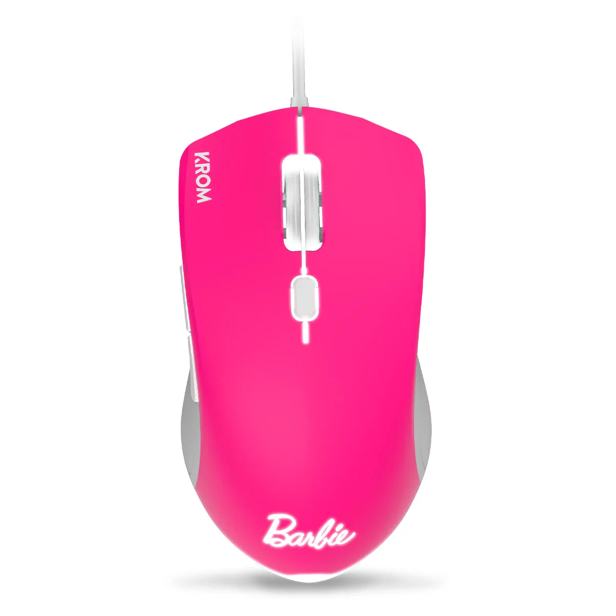 KROM Maus und -Mausunterlage Barbie Edition Kandy - Weiße LED-Membrantastatur, Maus optischem Sensor 6400 DPI, Mause-Matte hat eine Gummibasis, Italienisch Layout, pink - Image 13