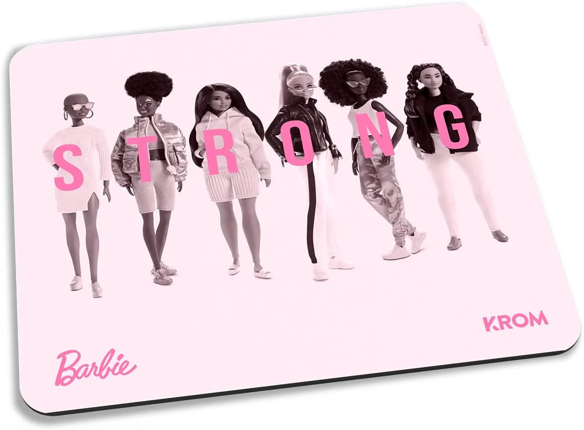 KROM Maus und -Mausunterlage Barbie Edition Kandy - Weiße LED-Membrantastatur, Maus optischem Sensor 6400 DPI, Mause-Matte hat eine Gummibasis, Italienisch Layout, pink - Image 18