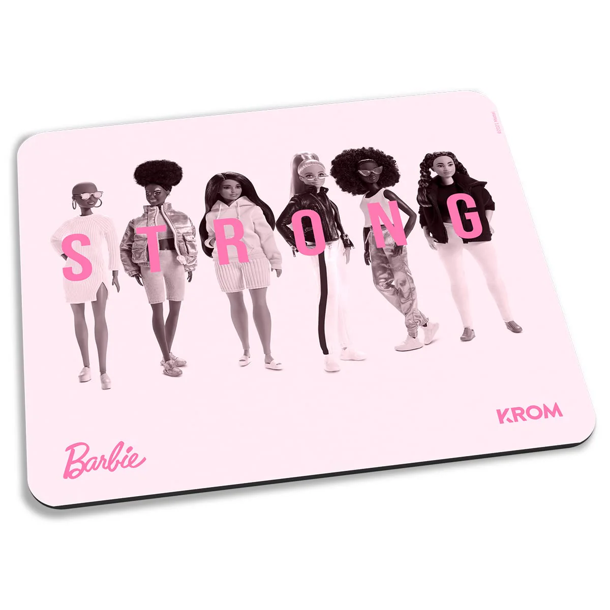 KROM Maus und -Mausunterlage Barbie Edition Kandy - Weiße LED-Membrantastatur, Maus optischem Sensor 6400 DPI, Mause-Matte hat eine Gummibasis, Italienisch Layout, pink - Image 4