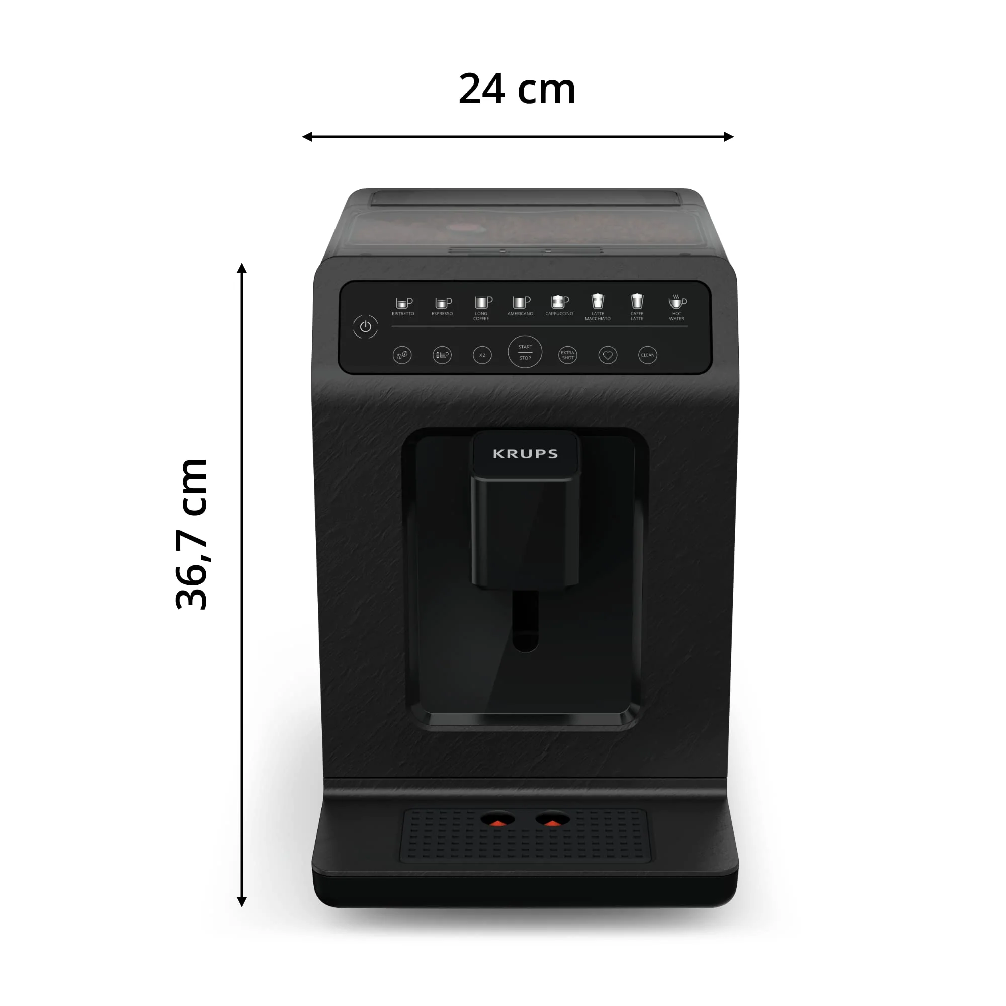 Krups EA897B Evidence ECOdesign Kaffeevollautomat, automatische Espresso & Cappuccino-Funktion, Quattro Force Technologie, One-Touch Tassen mit Milch, 8 Voreinstellungen, Milchsystem, 1450W - Image 9