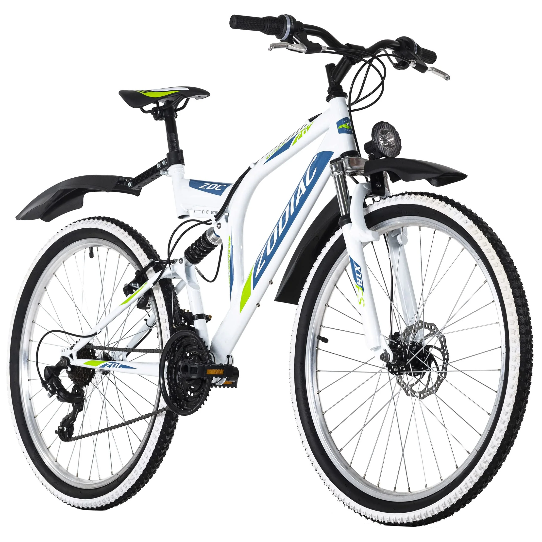 KS Cycling Mountainbike ATB Fully 26" Zodiac weiß-grün RH 48 cm