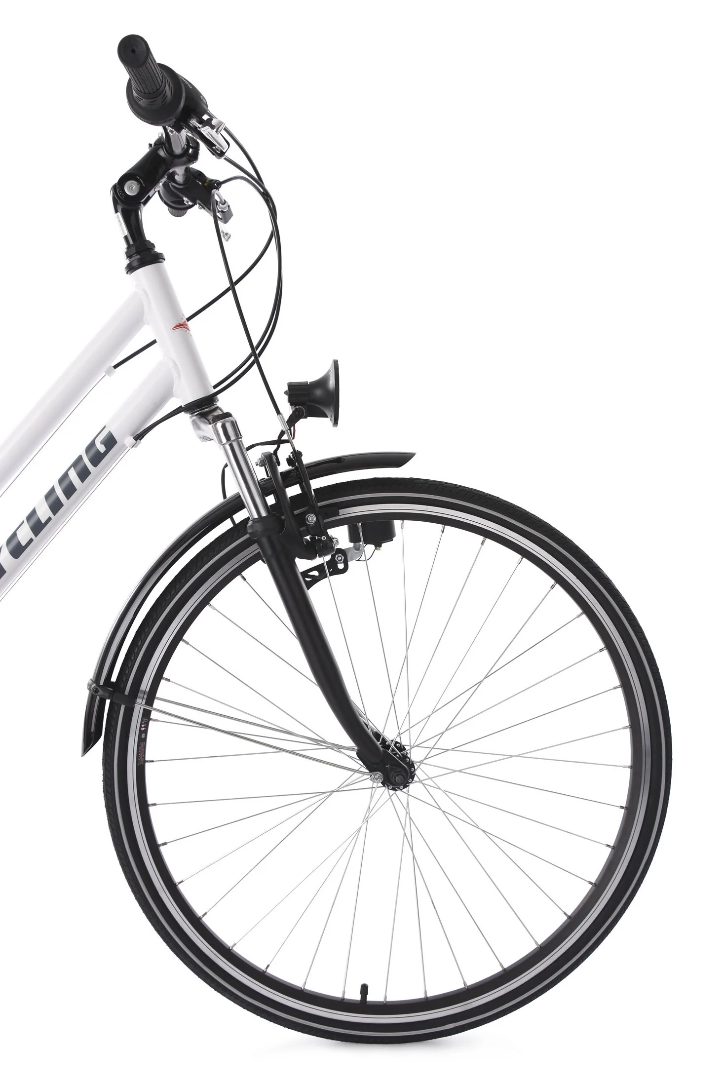 KS Cycling Trekkingrad Damen Alu-Rahmen 28'' Metropolis weiß RH 48 cm Flachlenker - Image 2