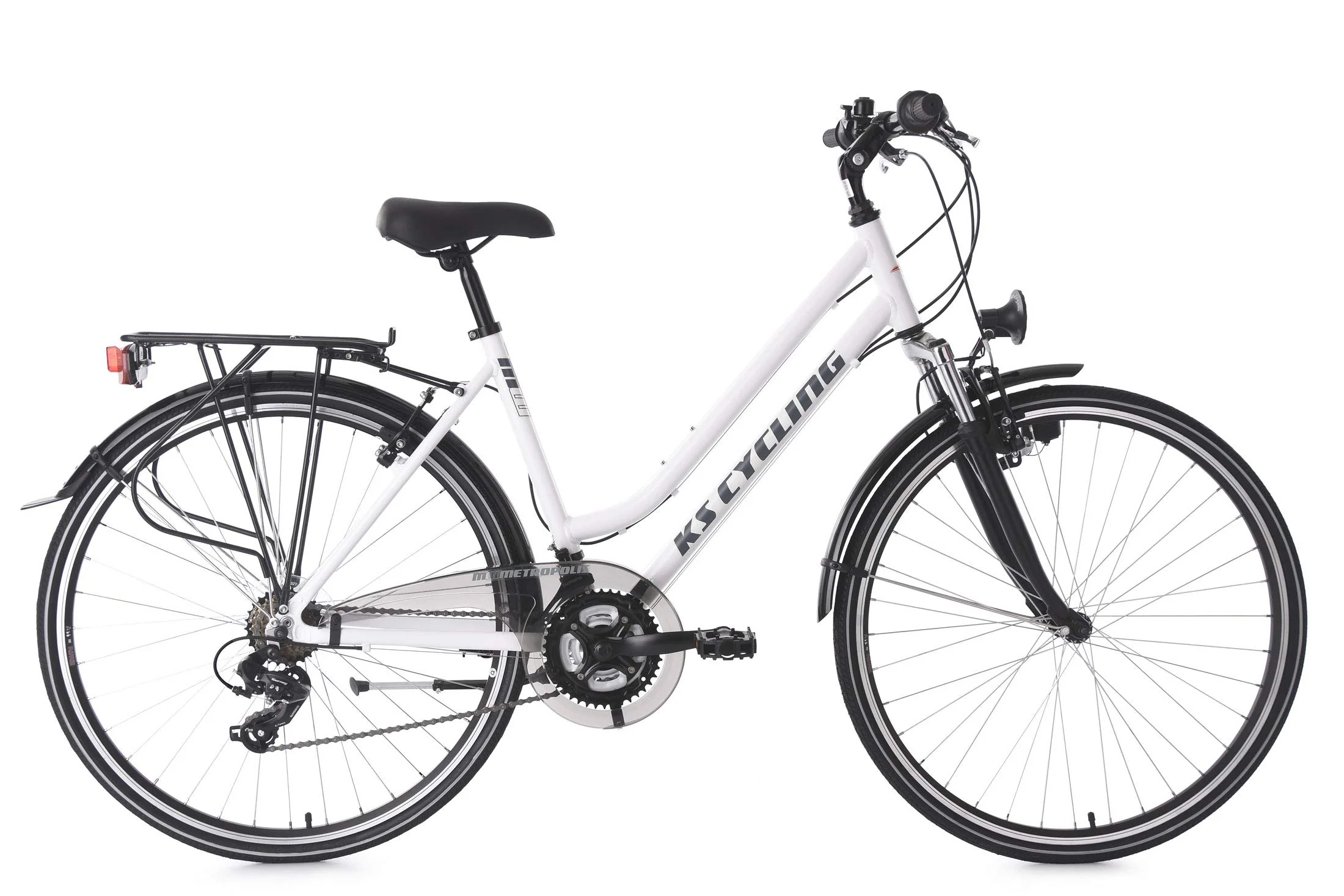 KS Cycling Trekkingrad Damen Alu-Rahmen 28'' Metropolis weiß RH 48 cm Flachlenker - Image 7