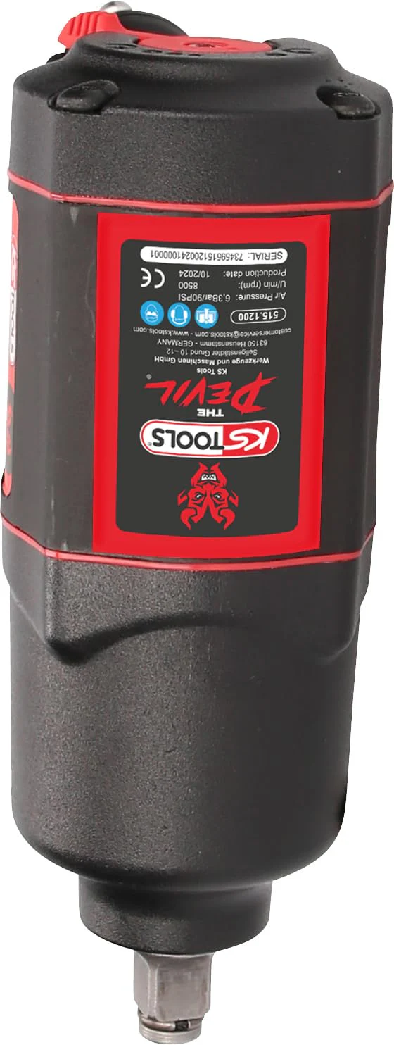 KS Tools THE DEVIL Schlagschrauber Druckluft 515.1200 I Druckluft Schlagschrauber mit praktischem Umschalthebel L/R I Hochleistungs-Doppel-Hammer-Schlagwerk - Image 8