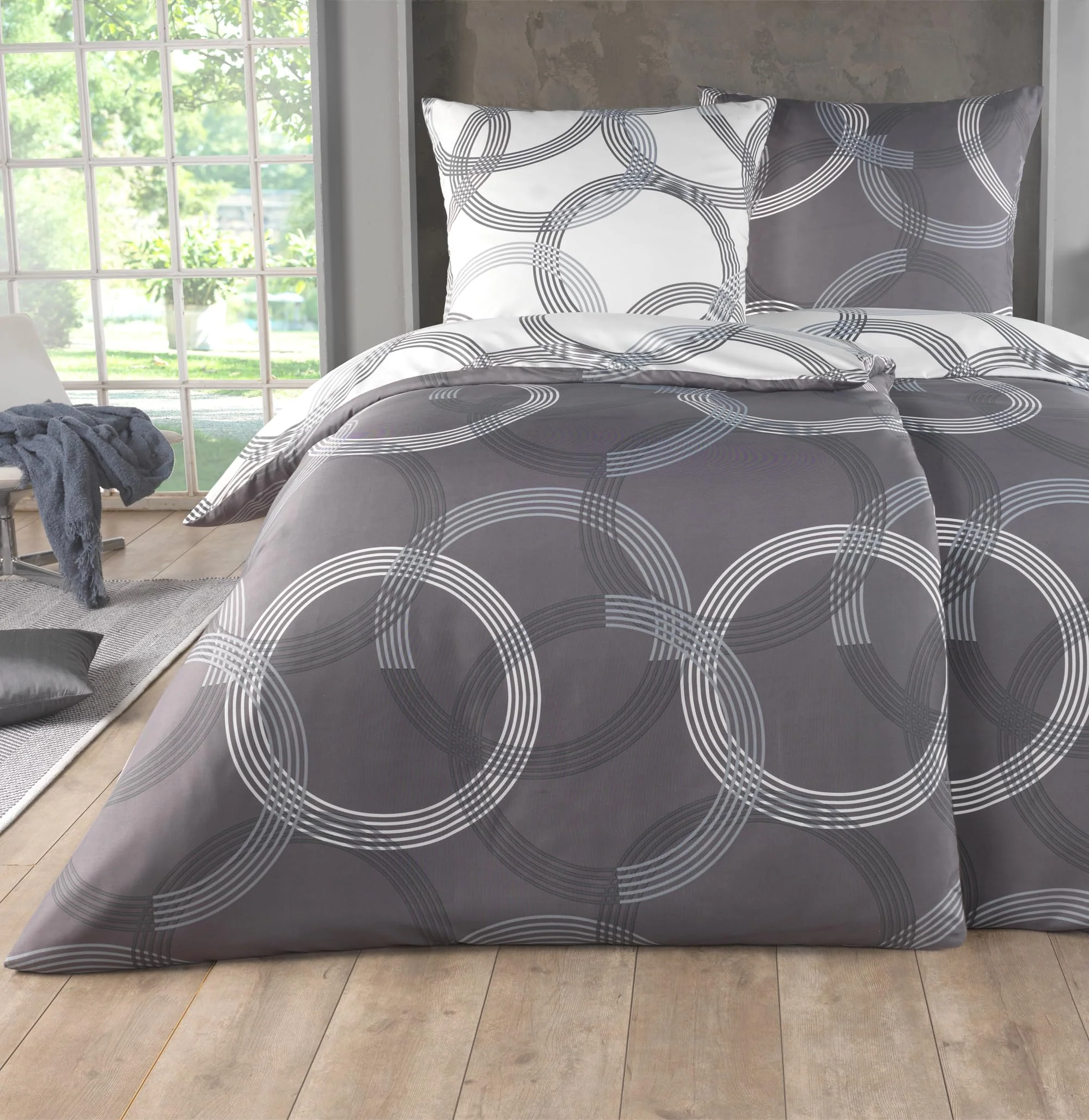 Kuscheli® Bettwäsche 135x200 4 teilig | ÖkoTex Zertifiziert & für Allergiker geeignet |Bettwäsche Set mit je 2 Bettbezügen 135 x 200 & Kissenbezügen 80x80 | modern Karos - Image 2